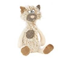 sigikid, Kuscheltier für Erwachsene u. Kinder, Katze Kiez Miez, BEASTS, Wollweiß/Grau/Braun