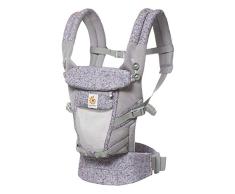 Ergobaby Babytrage ab Geburt 0 Monate, Adapt 3-Positionen Trage, French Bull - Flores, Bauch- Rückentrage Kinder bis 20 kg
