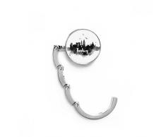DIYthinker Türkei Zeichen Ink Stadt Maltisch Haken Falttasche Schreibtisch Aufhänger Faltbare Halter 4,4 x 4,4 cm (Breite x Höhe) gefaltet Mehrfarbig