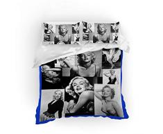 CDH Duvet Set Bettwäsche-Set Marilyn Monroe Rose Bettbezug, Kindereinzelbett King-Size-Doppelbett,02,Full78.7×90in