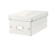 Leitz 6042 DVD Aufbewahrungsbox Click & Store mit Deckel (für DVDs/Weiß/3er Pack)