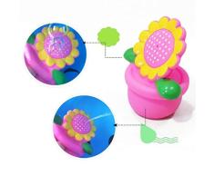 ULOOIE 3-teiliges kreatives kleines Badespielzeug für Baby-Sonnenblume Gießkanne Spritzer Set