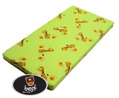 Best For Kids Babymatratze 60x120x6 cm Bezug 100% kuschelweiche Baumwolle (Grün)