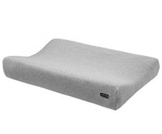 Meyco 2763004 2-Keil Wickelauflagenbezug Wickelkissenüberzug gestrickt KNIT Grau Melange 45x70cm