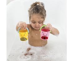 Skip Hop Zoo Bath - Stack & Pour Buckets - Badespielzeug kleine Becher zum Stapeln
