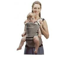 Lalia Ergonomische Baumwoll Babytrage Rücken mit Abnehmbarer Kapuze 5,5-15 kg 4-48 Monate- 3 Tragepositionen Tragetasche Tragetuch