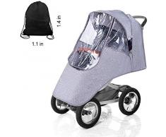 VDROL Kinderwagen Regenschutz, Universal Kinderwagen Reisewetter Schild, Regenschutz für Buggy, Easy In/Out Zipper, Gute Luftzirkulation, Schadstofffrei, Wasserdicht, Winddicht (Grau)