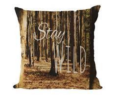 Nunubee Retro Kissenbezüge 45 x 45 cm Leinen Zierkissenbezüge Dekorative Kissenbezug Dekokissen Sofakissen Lendenkissen Wurfkissenbezug Kissenhülle, Modell 6