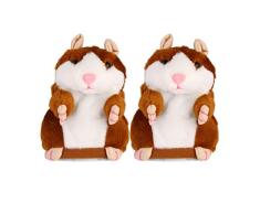 STOBOK 2 Stücke Sprechender Hamster Nettes Plüschtier Elektronische Aufzeichnung Gefüllte für Kinder Geschenk