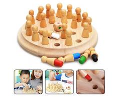 Wooden Memory Match Stick-Spiel Spaß-Block-Brettspiel, Logik-Spiel und Denkaufgabe für Jungen und Mädchen ab 3 Jahren - Ein intelligentes Spiel mit einem lustigen Thema und lustigen Kunstwerken