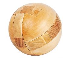 Holz Rätsel: Geduldspiel Fußball aus Holz (Geduldsspiele Holz) Puzzle Spielzeug, Holz Puzzle Magical Ball Intelligenz Spiel Denksport Spielzeug 3D IQ Puzzle 3D Holzpuzzle Knobelspiele Geduldspiel