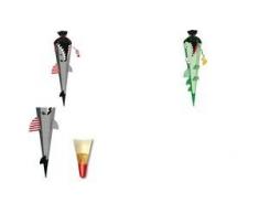 ROTH 651008 Schul-Bastelset Krokodil, 6-eckig