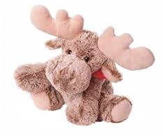 Inware 6781 - Kuscheltier Elch Carlo, liegend, grau/beige, 15 cm, Schmusetier