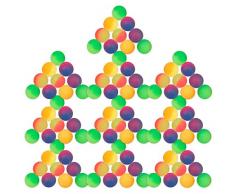 Schramm® 100 Stück Flummis Frost 27mm Flummi Springball Hüpfball Mitgebsel Tombola Kindergeburtstag 100er Pack