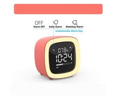 zhenxin Wecker Digital Wecker Cute-tv Nachtlicht Wecker für Kinder, Mädchen, Jugendliche, Schlafzimmer, Nachttisch, Schreibtisch, Digitalwecker