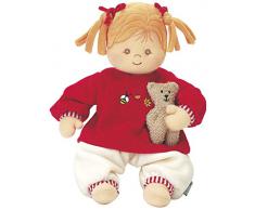 Sterntaler Spielpuppe Magdalena, Integrierte Rassel, Alter: Für Babys ab der Geburt, 33 cm, Rot/Beige