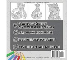 Malbücher für Erwachsene - Tiere-Edition: 40 einzigartige Tiere zum ausmalen und entspannen