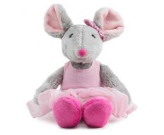 Schaffer 5652 Ballett-Maus Plüschtier, grau-rosa, M - 26 cm