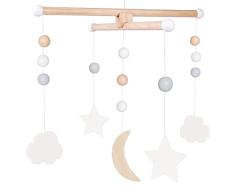 JaBaDaBaDo MobileWolke Natur Pastell Einschlafhilfe Junge Mädchen Sterne Kinder Baby Kinderzimmer Babybett