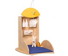 KEMMLIT Parla Wickeltisch/Timkid owo Birke- klappbar als Wickelstation/Wickelregal, Birke, Formholz, inkl. Wickelauflage