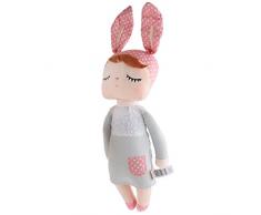 Stoffpuppen Mädchen Niedlich Plüsch Puppe Kinder Geburtstag Geschenke - Grau