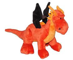 Unbekannt Plüschtier roter Drache 22 cm - rot Stofftier der Drachen Dragons - Kuscheltier Magmania Drachenwelt Plüschdrache - gefährlicher Schmusedrache
