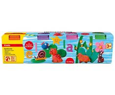 Eberhard Faber 572510 Modelliermassen Spielknete-4er Set, Förmchen im Deckel