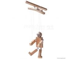 matches21 Marionette Kindermarionette Holz Bausatz Holzmarionette Bastelset selbst Bauen Holzbausatz Kinder ab 8 Jahre