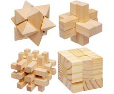 alles-meine.de GmbH Knobelspiel & Logikspiel - Geduldspiel - aus Holz - 3D Holzpuzzle - Knobelwürfel - Gedächtnisspiel / Geschicklichkeitsspiel - Denkspiel - Würfel - Geduldsspie..