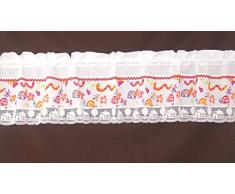 Kinderzimmergardine, Scheibengardine,Würmchen Nr. 808, 100% Baumwolle