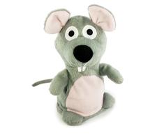 Monsterzeug Sprechende Maus, Plüschtier mit Aufnahmefunktion, besprechbares Kuscheltier mit Sprachwiedergabe, Labermaus Stofftier mit Sprachaufzeichnung, Nachsprechende Kuschelmaus, Spielzeug, Grau