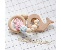Mamimami Home Baby Zettel Zahnen Spielzeug Baby Armband Baby Zettel Spielwaren Holz Beißring Rassel Wadorlf Spielzeug