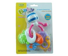Babyrassel, Beißring Crazy Rattle Greifspielzeug als Schlüsselbund ab 3 Monate