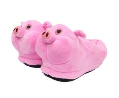 ZOYLINK Unisex Hausschuhe Winter Warme Hausschuhe Plüsch Schwein Slip Auf Hausschuhe Hallenschuhe