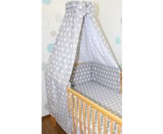 Himmel Vollstoff mit Himmelstange für Baby Kinder Bett Baumwolle Vollstoffhimmel D31