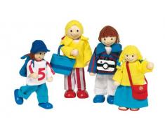 Goki 51932 - Biegepuppen Urlauberfamilie