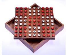 Sudoku - Steckspiel - Denkspiel - Knobelspiel - Geduldspiel - Brettspiel aus Holz mit Zahlen-Steckern