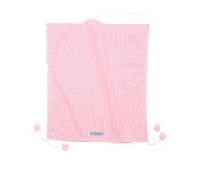 Le Petit Beurre Universal Sonnensegel für Kinderwagen Buggy Babywanne Baby Sonnenschutz aus 100% GOTS Bio Baumwolle 60x70 cm - Vichy Karo - Rosa