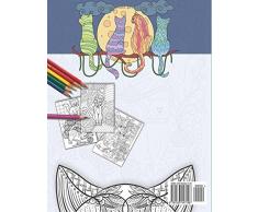 Malbuch für Erwachsene: 40 Schnurrende Katzen, Stressabbauende Malvorlagen für Erwachsene von ColoringCraze (Haustier-Buchserie, Band 1)