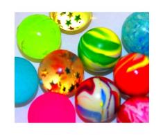 10x bunte Flummis Gummiball Hüpfball Springball Flummi Tombola Mitgebsel Party