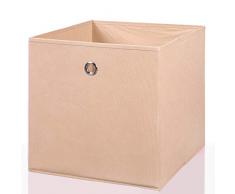 Mixibaby Aufbewahrungsbox Faltbox Faltkiste Regalkorb Regalkiste Regalbox Spielkiste Staubox Korb, Farbe:Cream 26 * 26, Menge:6 Stück