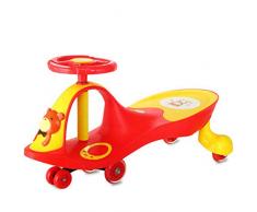 LiRuShop Bobbycars & Rutscher Ride On Swivel Scooter Kinder Wiggle Gyro Swing Auto Männlich und weiblich Baby Schaukel Auto Universalrad 1-3-6 Jahre alt Taxiing muss Keine Batterie einstellen