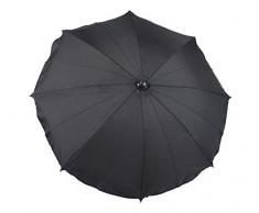 Clamaro SUNCOVER Universal Sonnenschirm Regenschirm für Kinderwagen und Sport Buggy (11 Farben), Babywagen Schirm mit Universal Halterung mit 360° flexiblen Schwanenhals, Schwarz 11