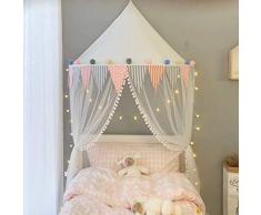 OldPAPA Kinder Bett Baldachin, Kuppel Baumwoll Betthimmel Moskitonetz für Innen Lese Schlafzimmer, Prinzessin Spielzelt für Kinder, Perfekt für Kinder Schlafzimmer Dekoration 145x250cm