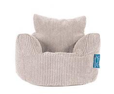 Lounge Pug®, Kindersessel Sitzsack, Sitzsack Kinder, Pom-Pom Creme
