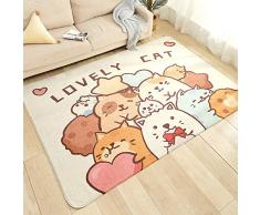 XBAOPD Home Cartoon Schlafzimmer Teppichboden Wohnzimmer Couchtisch Plüsch Bodenmatte Home Kinderbettdecke 120 * 160Cm A.