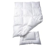 Koru Kids Kinder Bettdecken-Set Premium, 100 x 135cm mit Kopfkissen 40 x 60 cm, 100% deutsche Daunen, waschbar bis 60° Daunenbettdecke