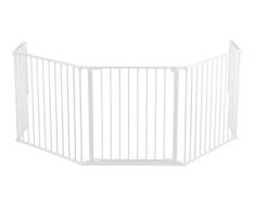 Baby Dan Konfigurationsgitter / Kaminschutzgitter Flex XL 90 - 278 cm - Hergestellt in Dänemark + TÜV/GS geprüft, Farbe: Weiß