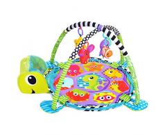 KINDEREO 3in1 Schildkröte Erlebnisdecke, Bällebad, Krabbeldecke, Spielbogen, Spieldecke, Lernmatte