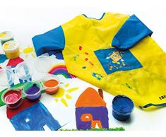 Eberhard Faber 579902 - Mini Kids Club Malschürze, blau/gelb, Sortiert